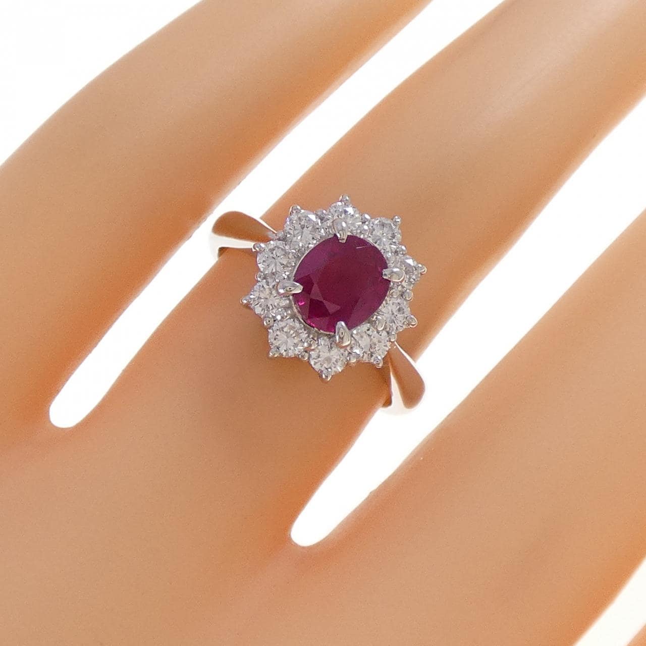 PT900 ルビー リング 0.88CT
