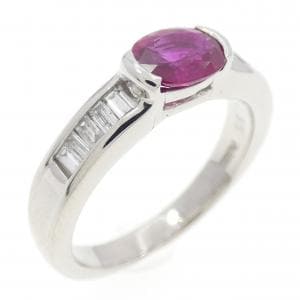PT900 ルビー リング 0.65CT