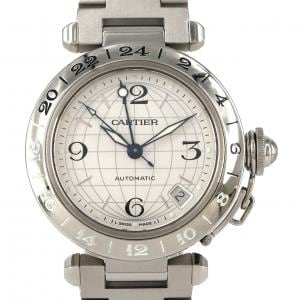 カルティエ パシャC GMT W31078M7 SS 自動巻
