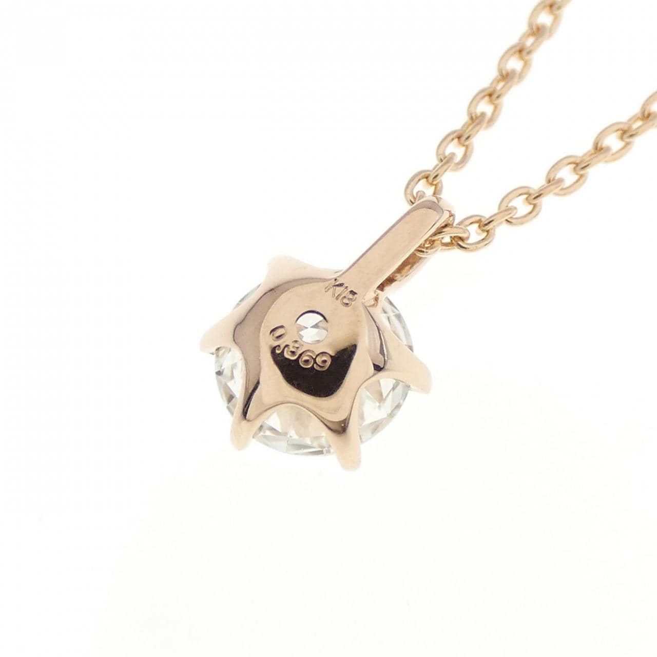 [Remake] K18PG Diamond Necklace 0.369CT G SI1 EXT