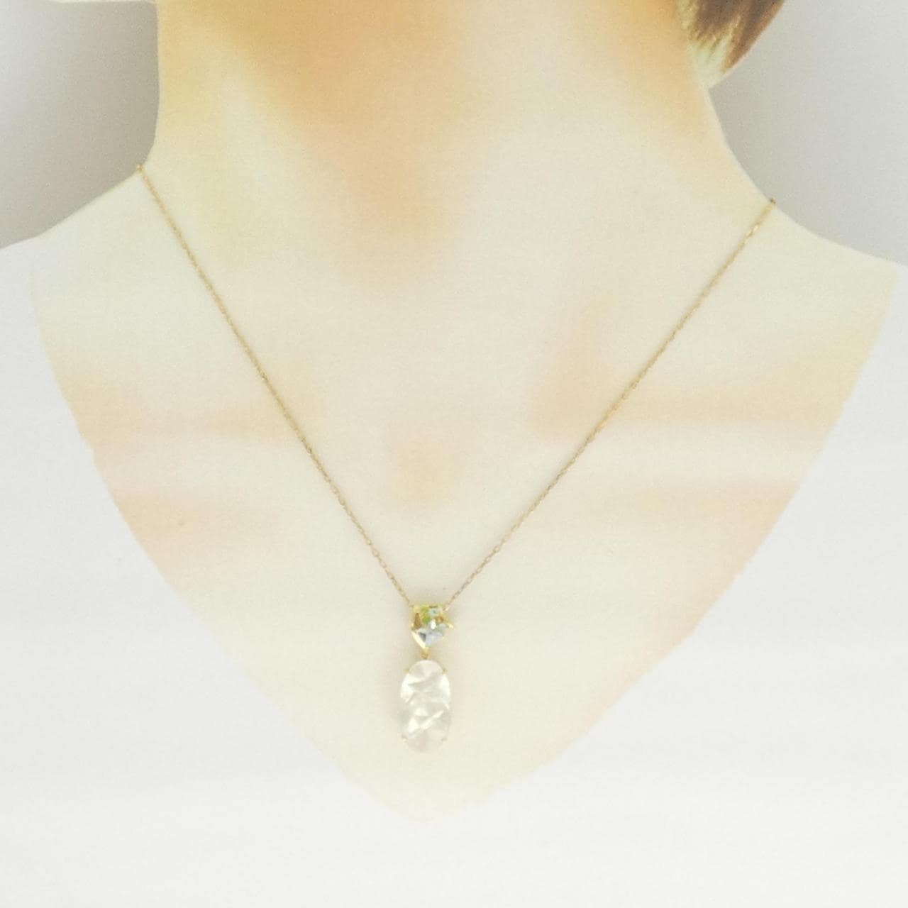 K18YG ムーンストーン ネックレス 5.34CT