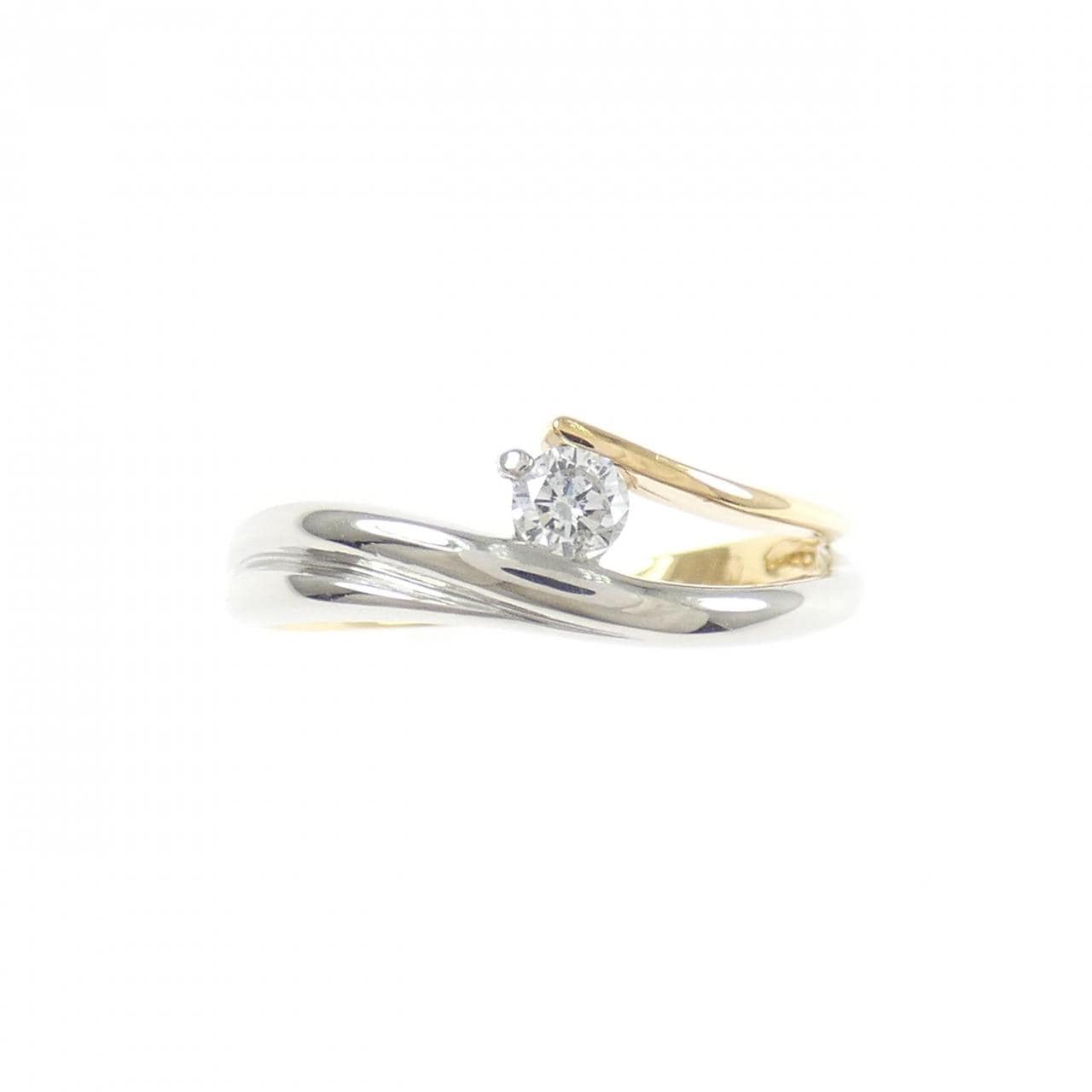 PT900/K18YG ダイヤモンド リング 0.11CT