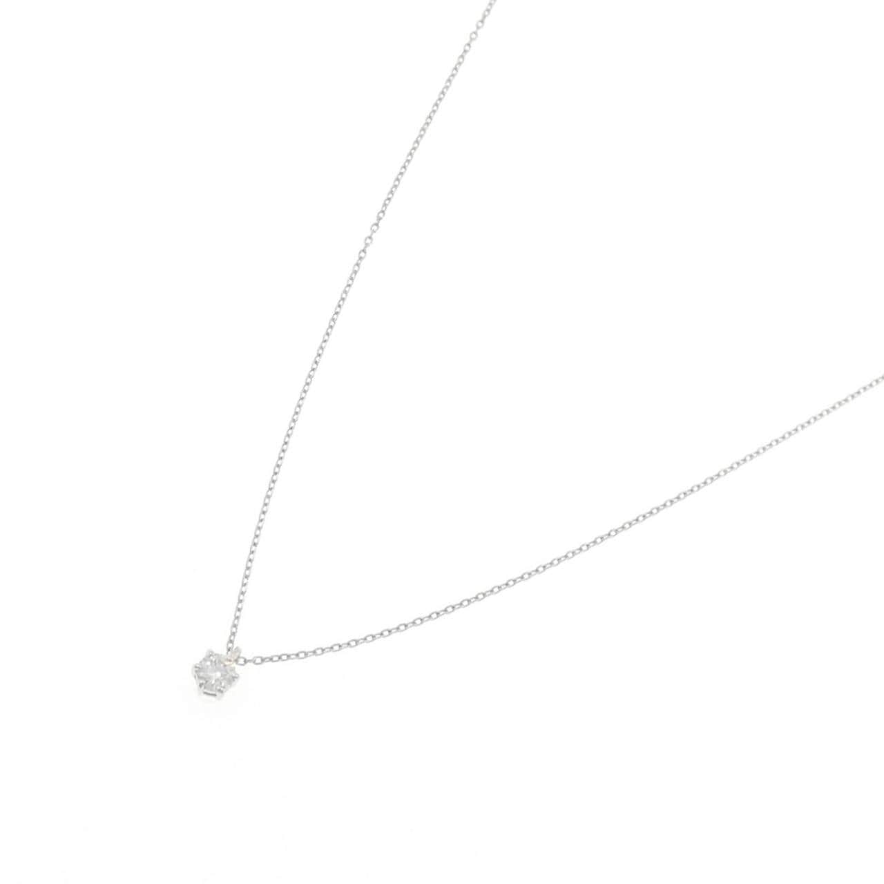 PT900/PT850 ソリティア ダイヤモンド ネックレス 0.08CT