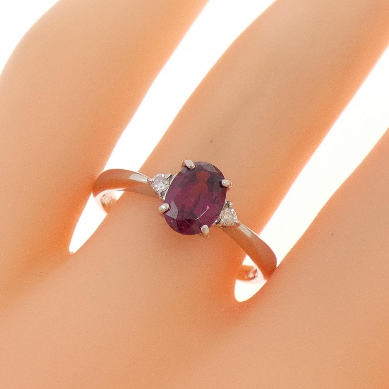 PT850 ガーネット リング 1.09CT