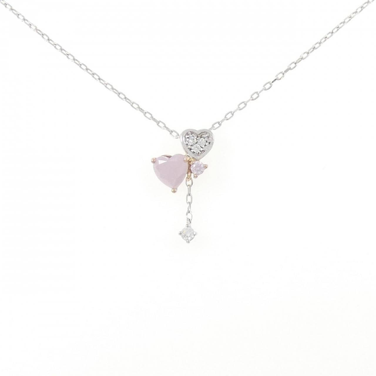 K10PG/K10WG Heart Cubic Necklace