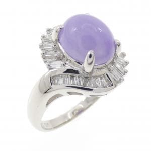 PT900 ラベンダーヒスイ リング 3.66CT