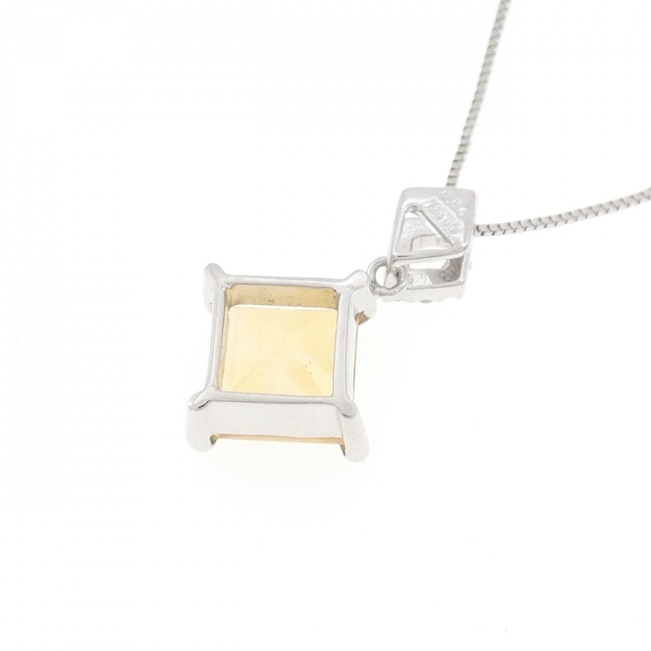 K18WG/750WG シトリン ネックレス 1.21CT