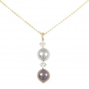 K18YG/750YG 黒蝶パール ネックレス