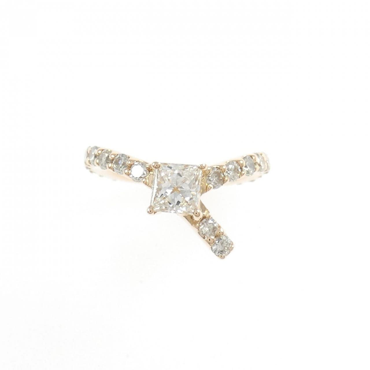 K18PG ダイヤモンド ピンキーリング 0.43CT