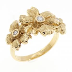 ワコウ フラワー ダイヤモンド リング 0.07CT