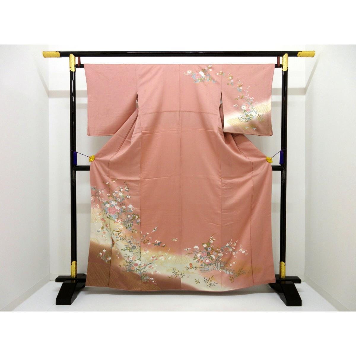 Homongi, Yuzen gold color processing, blur dyeing