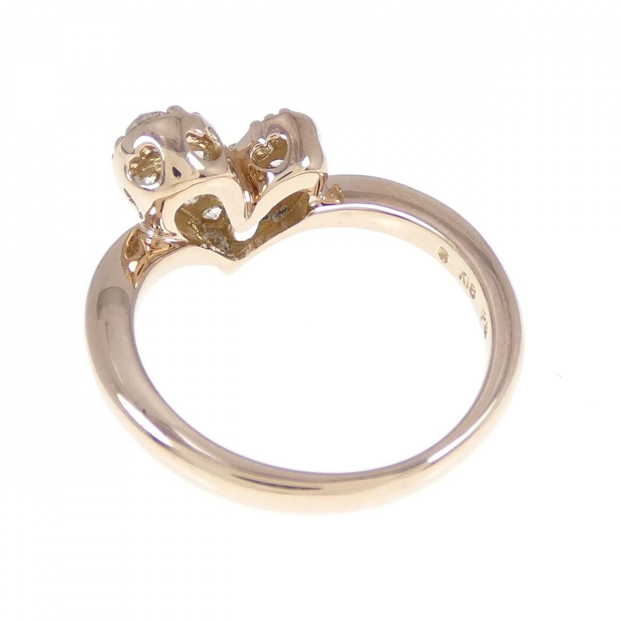 K18PGハート  ダイヤモンド リング 0.30CT