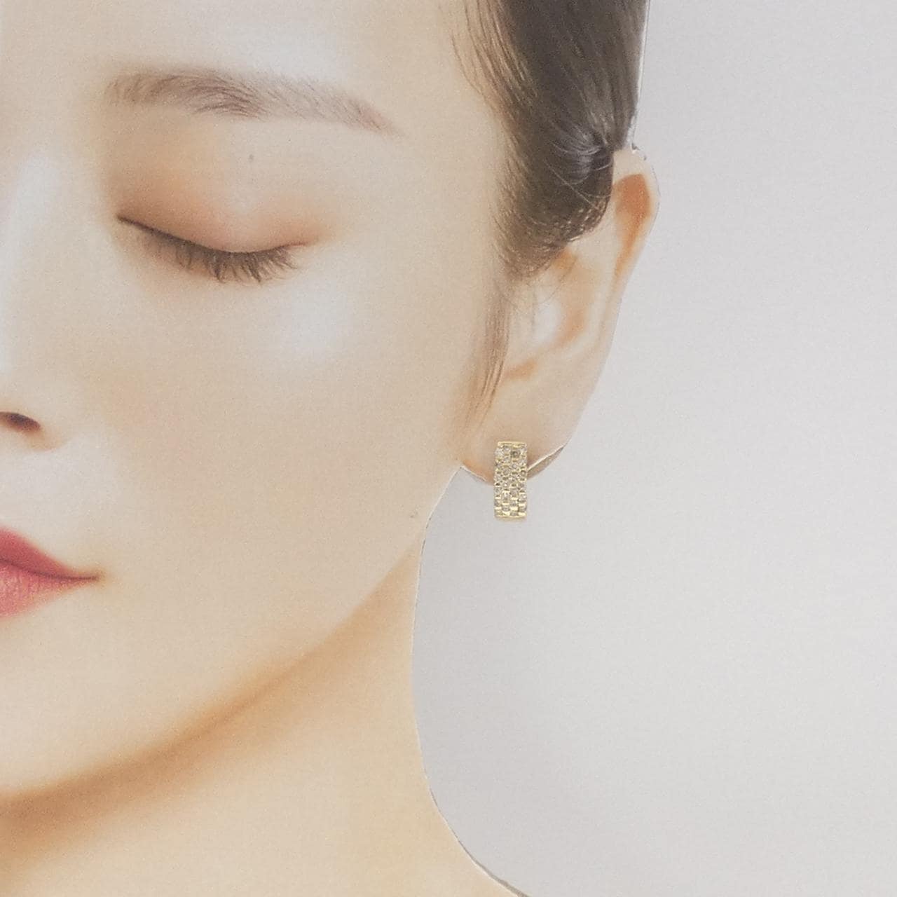 K18YG/750YG ダイヤモンド ピアス 1.00CT