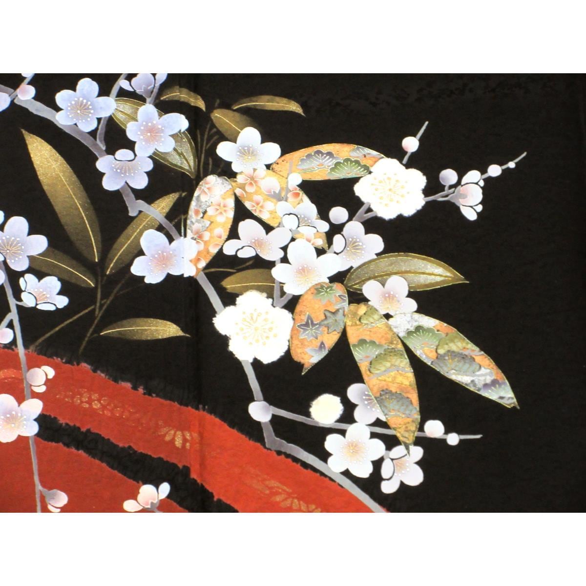 【未使用品】訪問着　友禅金彩加工　身幅Ｌ寸