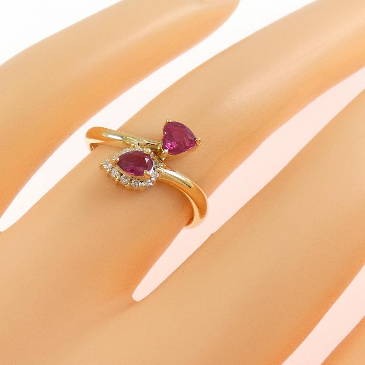 K18YG ルビー リング