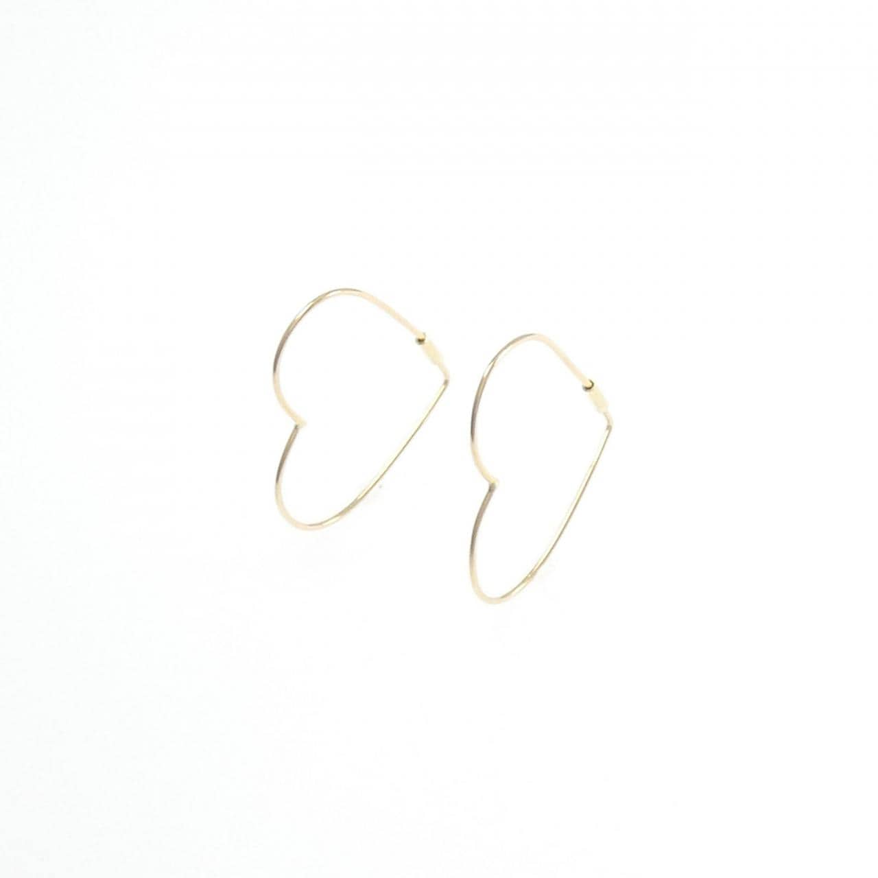 K18YG ハート ピアス