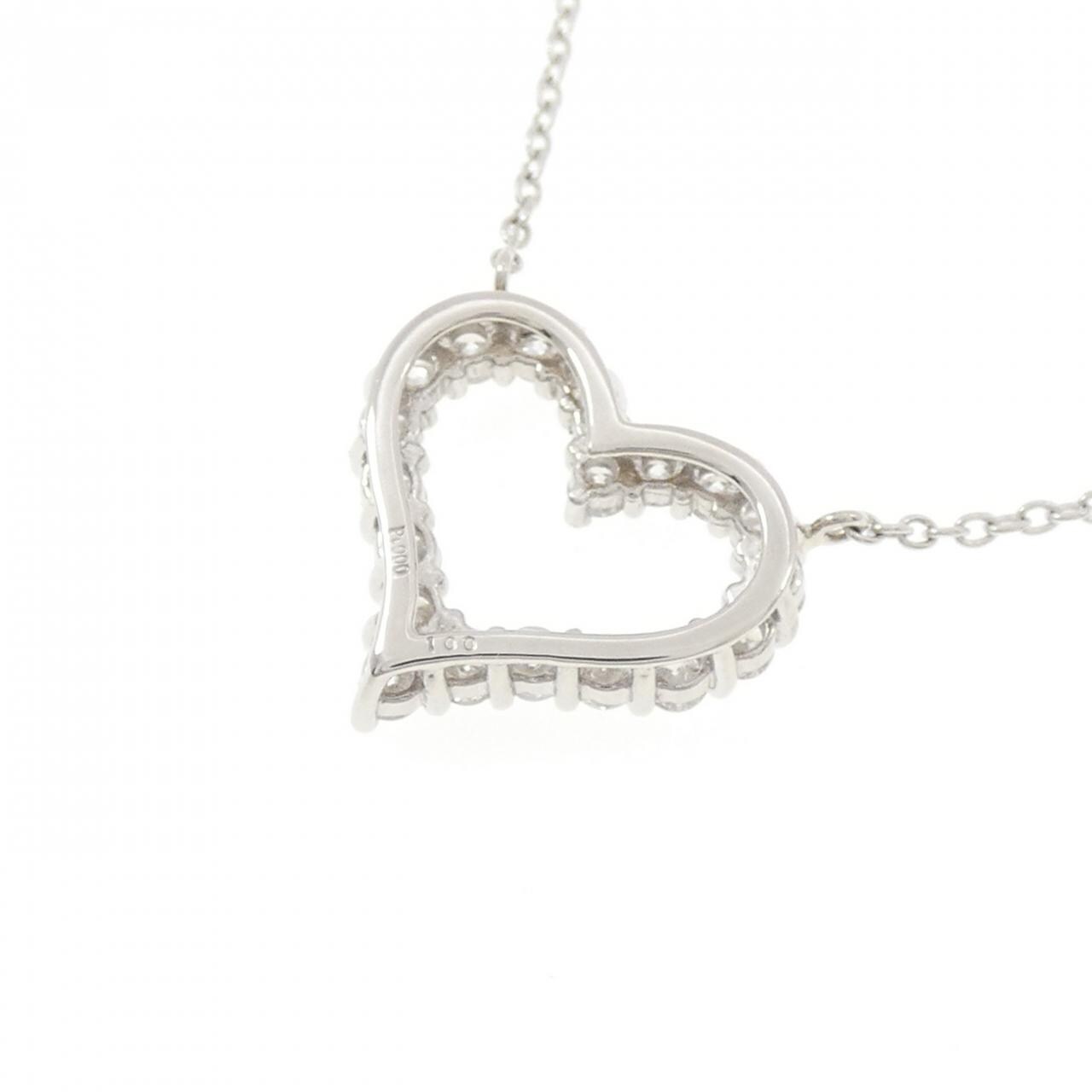 PT900/PT850 ハート ダイヤモンド ネックレス 1.00CT