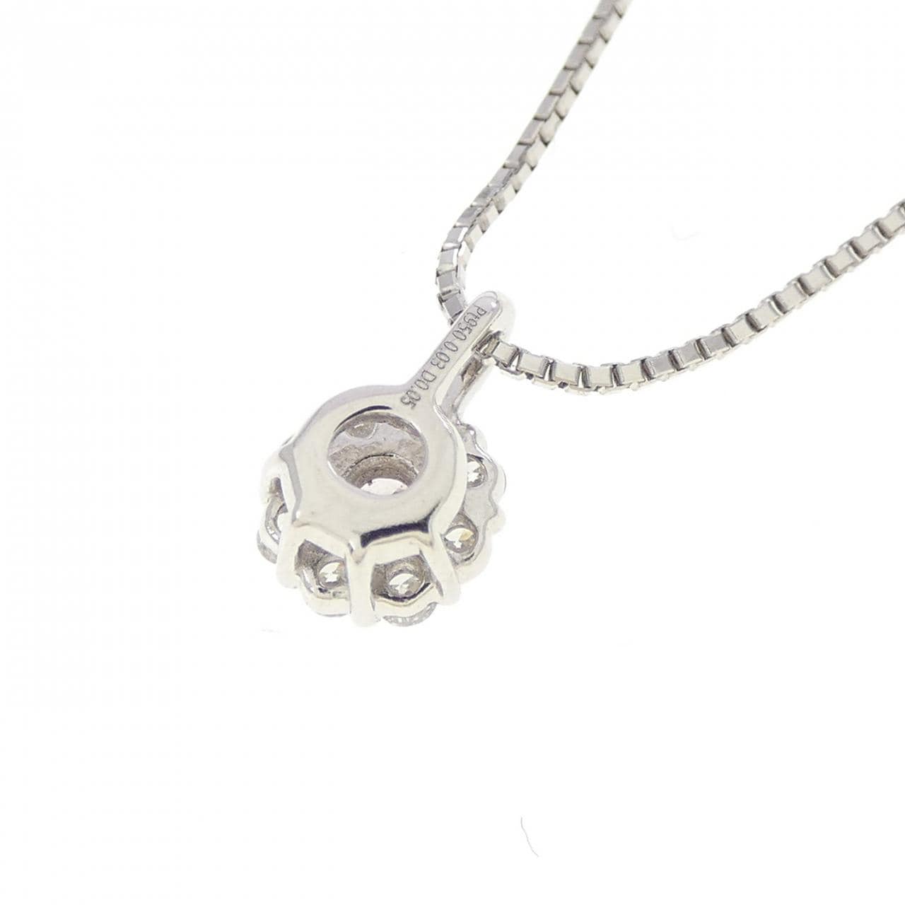PT950/PT850 フラワー ピンクダイヤモンド ネックレス 0.03CT