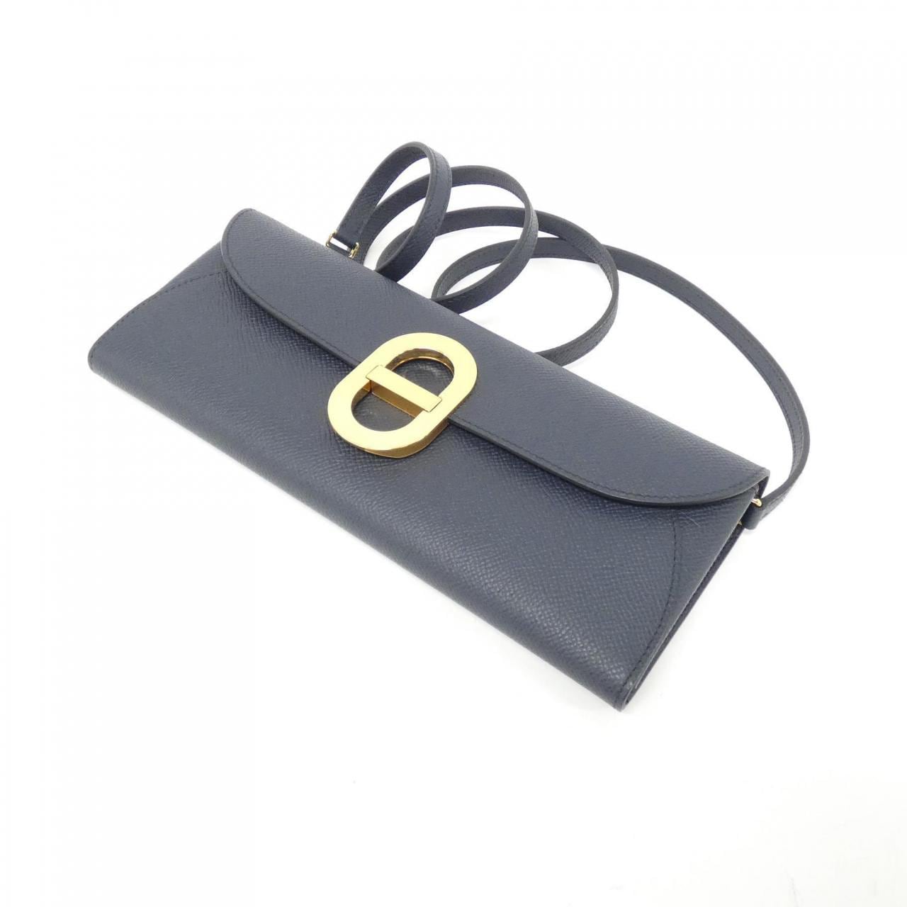 [未使用品] HERMES Chaine Dunkle To Go 084021CC 單肩皮夾