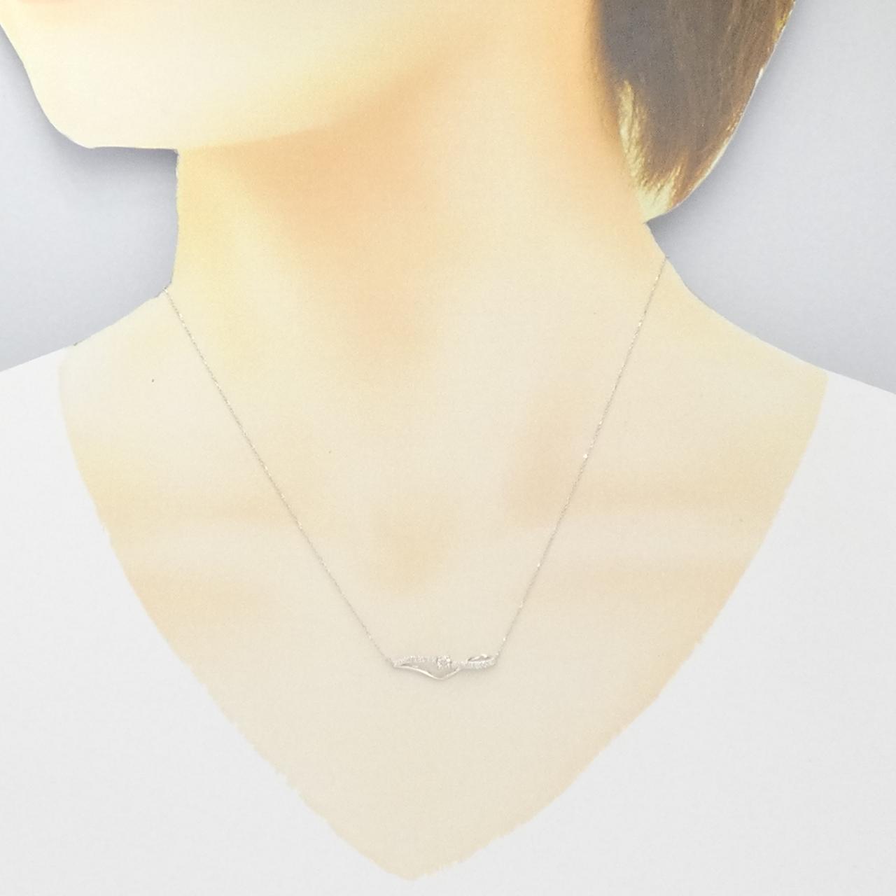 K18WG ダイヤモンド ネックレス 0.20CT