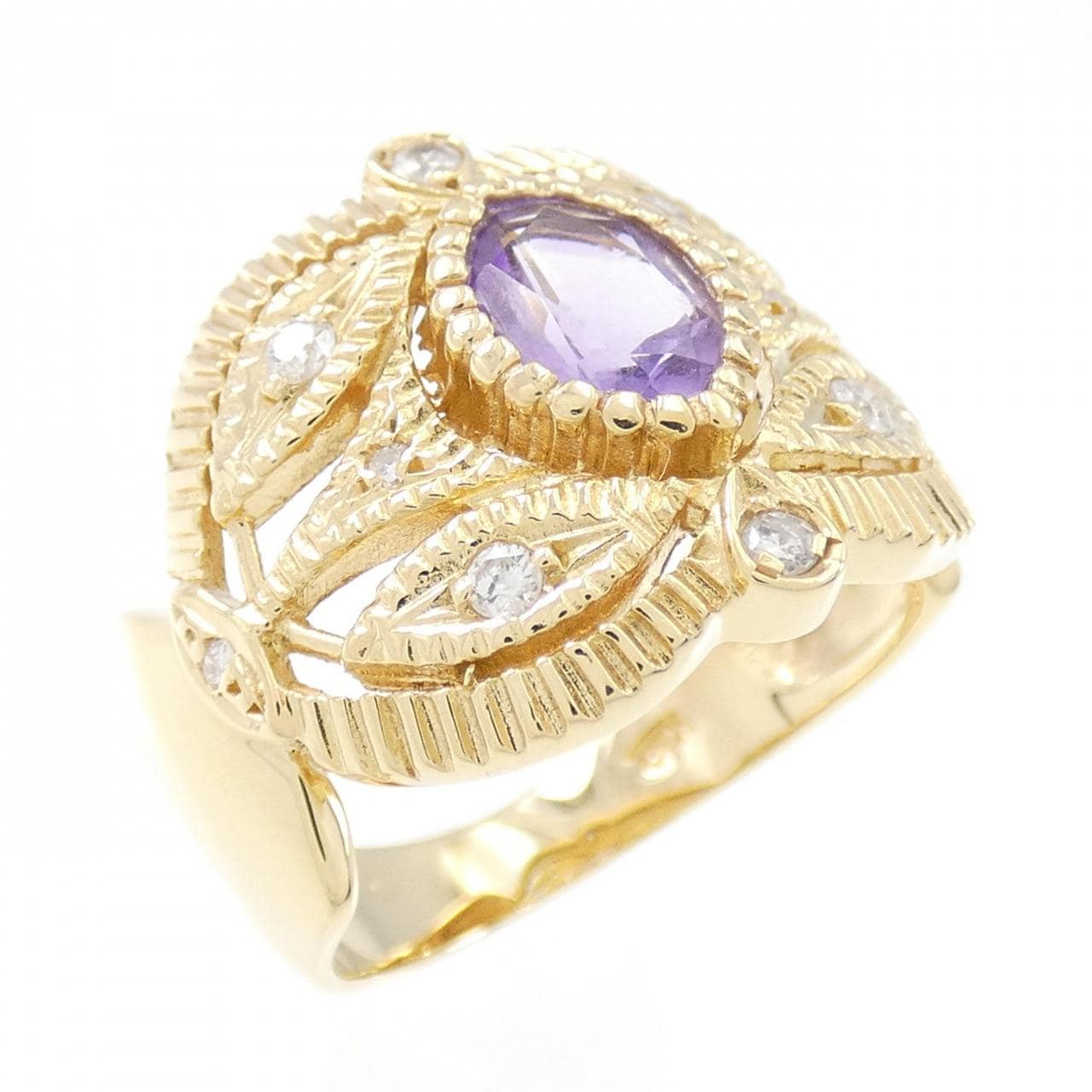 K18YG amethyst ring