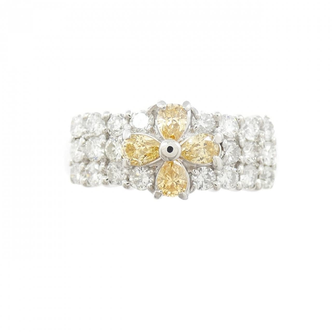 PT900 フラワー ダイヤモンド リング 0.30CT
