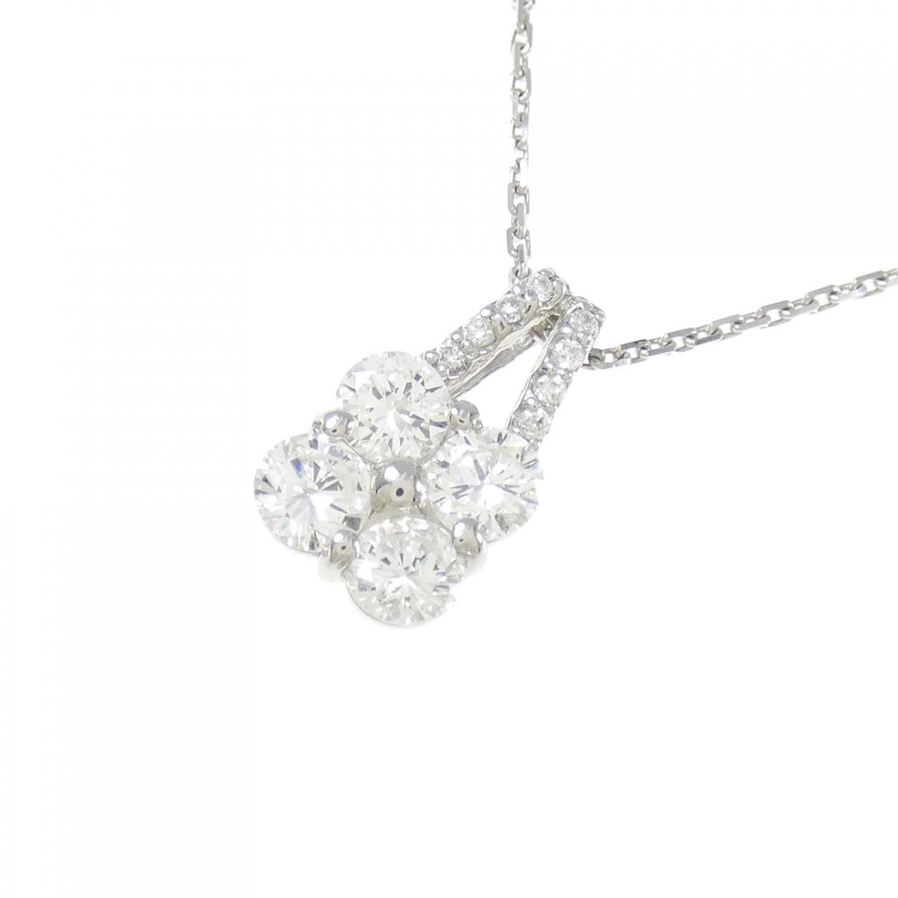 コメ兵｜プラチナ ダイヤモンド ネックレス 0.958CT H SI2 GOOD｜鑑定