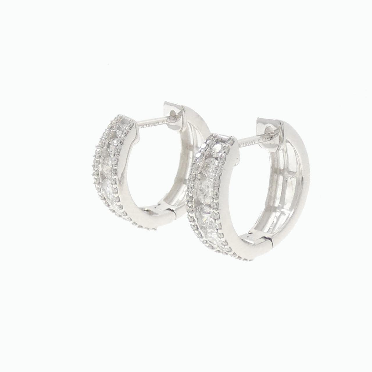 [新品] K18WG鑽石耳環 1.04CT
