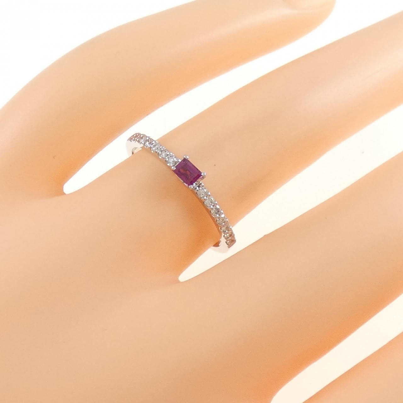 [新品] PT 红宝石戒指 0.15CT
