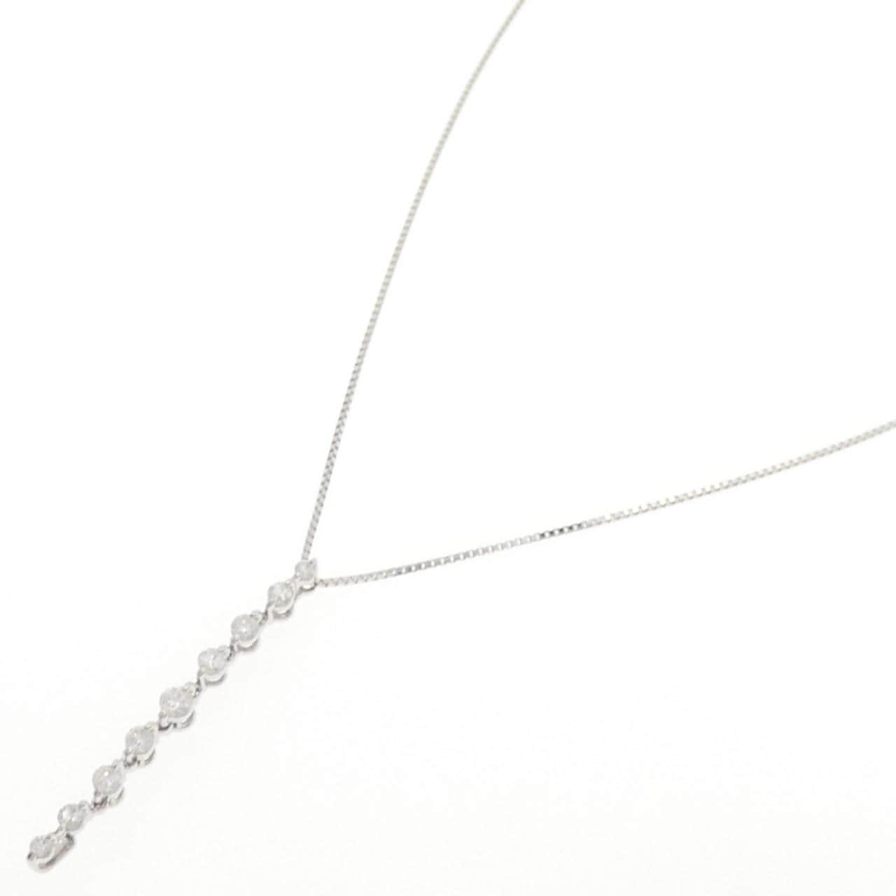 K18WG ダイヤモンド ネックレス 0.50CT