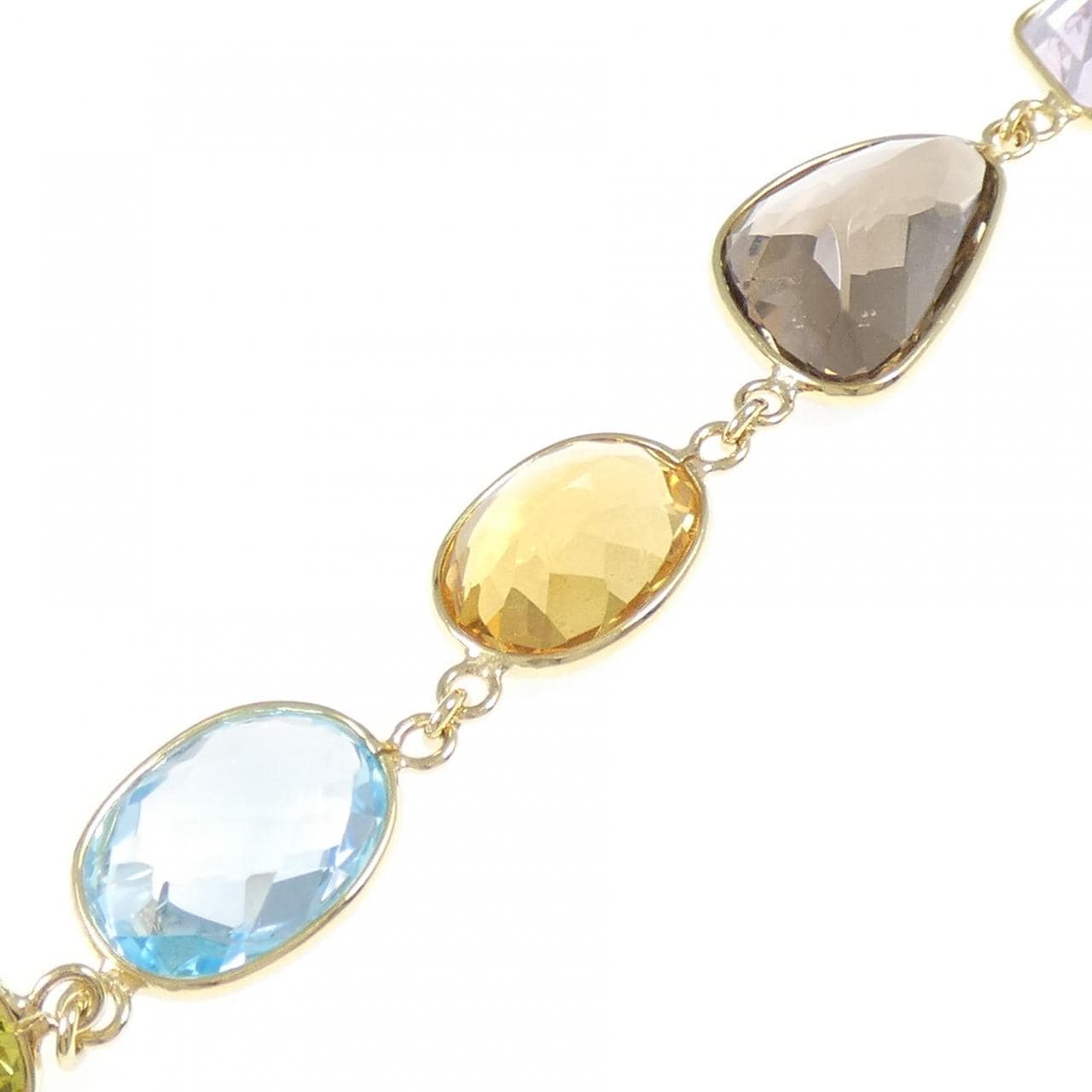 K18YG カラーストーン ネックレス