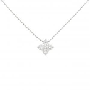 PT900/PT850 フラワー ダイヤモンド ネックレス 0.55CT