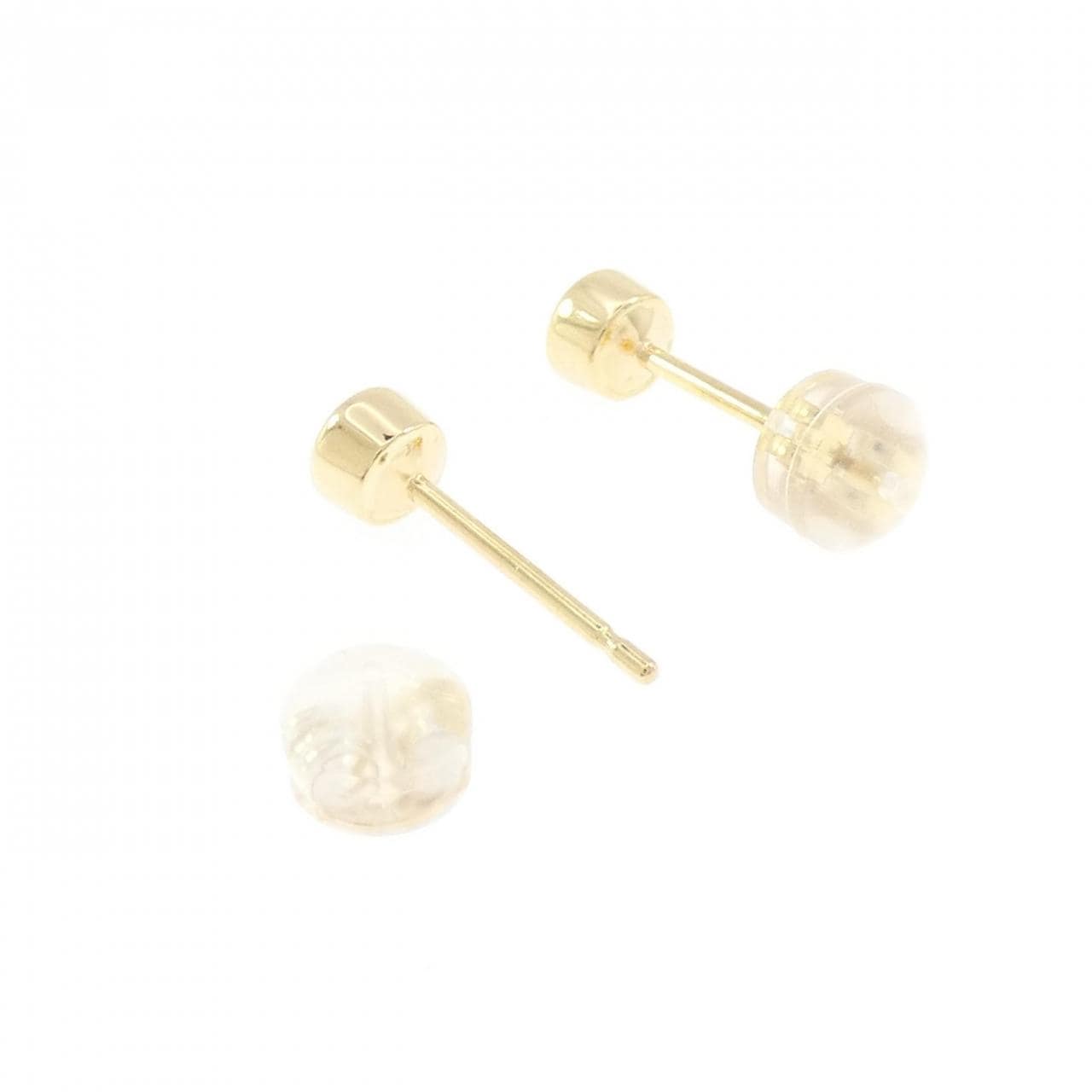 K18YG ソリティア ダイヤモンド ピアス 0.38CT