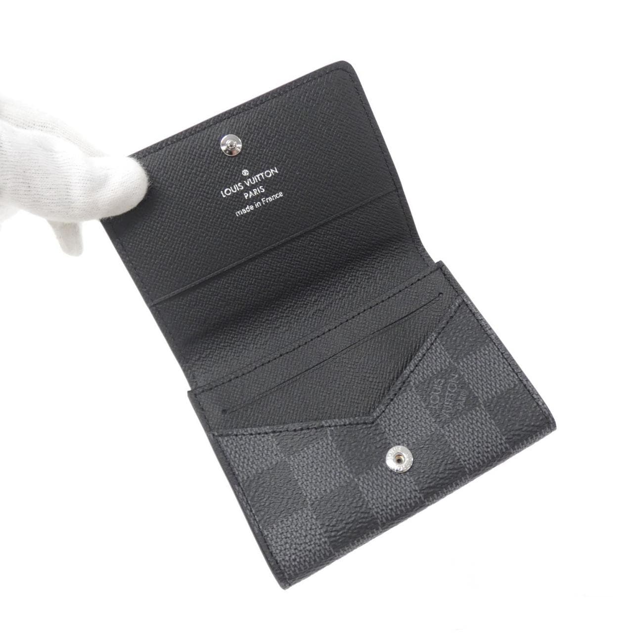 LOUIS VUITTON Vuitton Damier Graphite Anvelop Carte de Visite N63338 Card Case