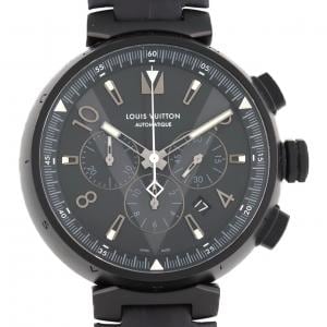 LOUIS VUITTON Tambour All Black Chronograph Q1A62 SS Automatic