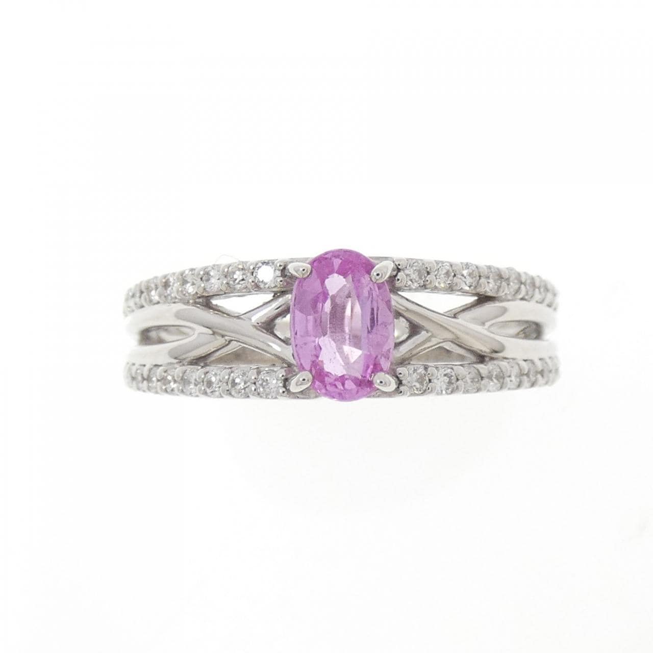 K18WG サファイヤ リング 0.53CT