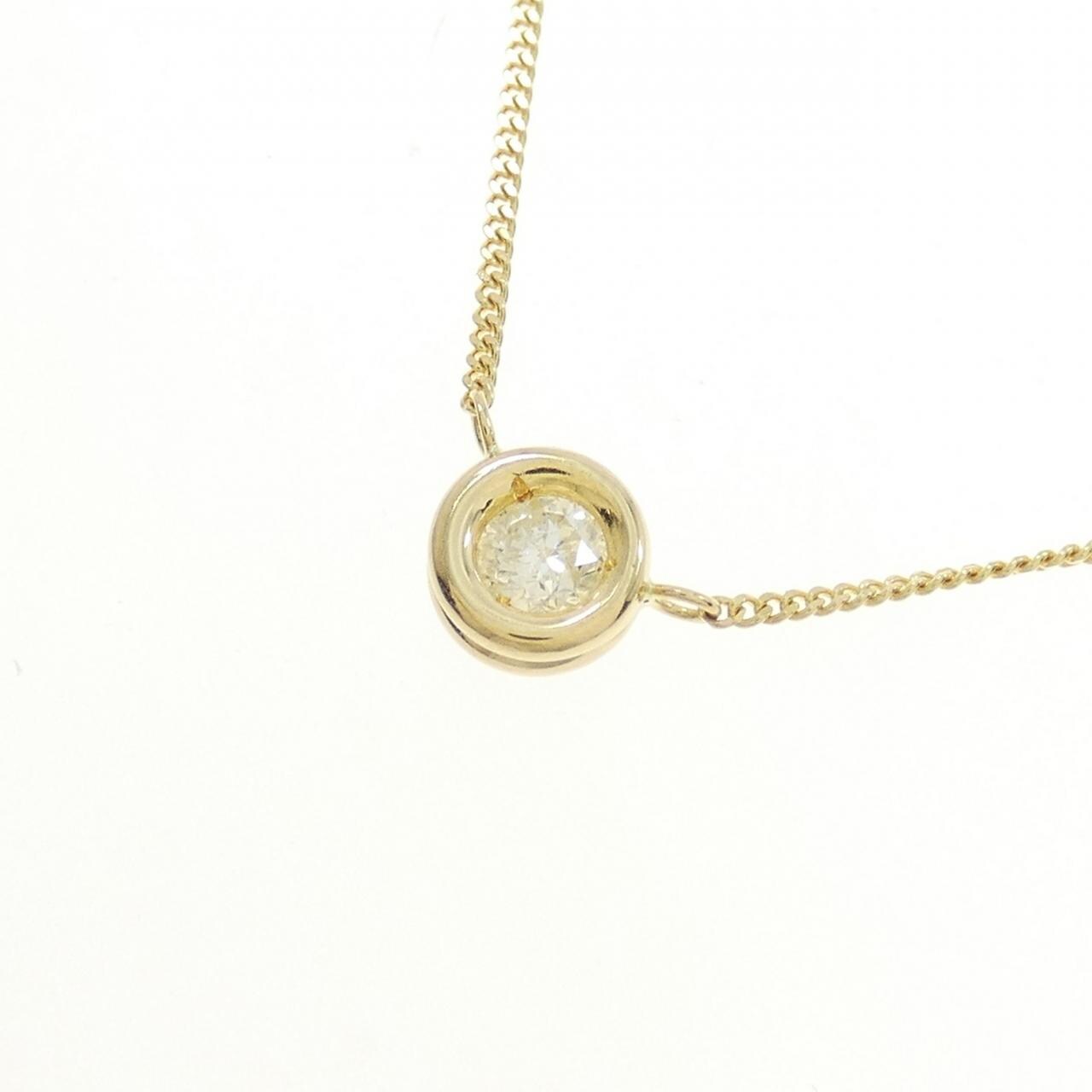 K18YG ソリティア ダイヤモンド ネックレス 0.19CT
