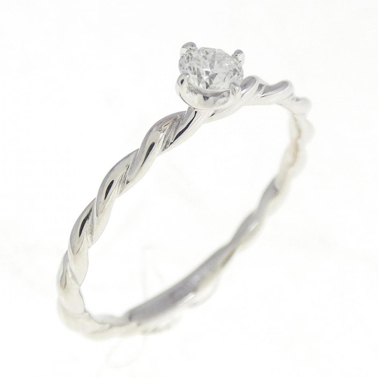 K18WG ダイヤモンド リング 0.10CT