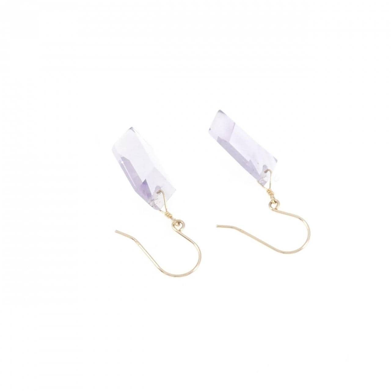 [BRAND NEW] K18YG amethyst earrings