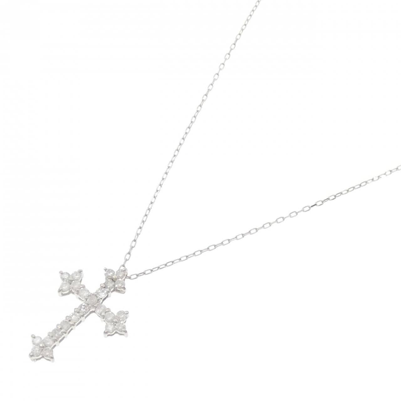 PT900/PT850 クロス ダイヤモンド ネックレス 0.50CT