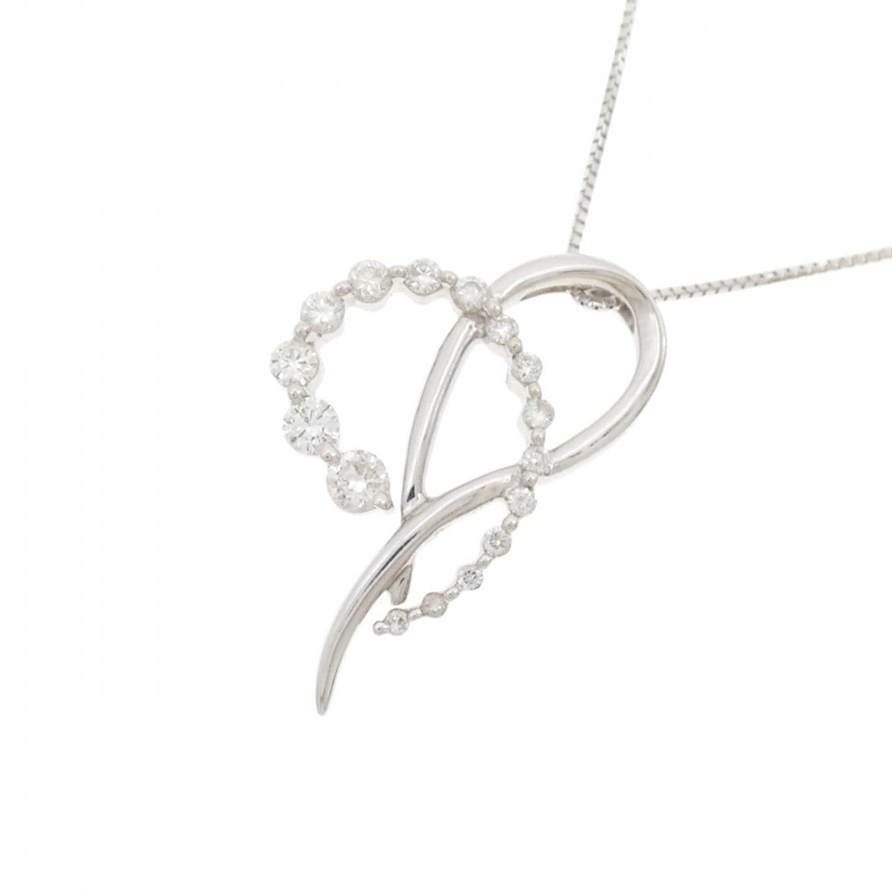 K18WG ダイヤモンド ネックレス 0.50CT