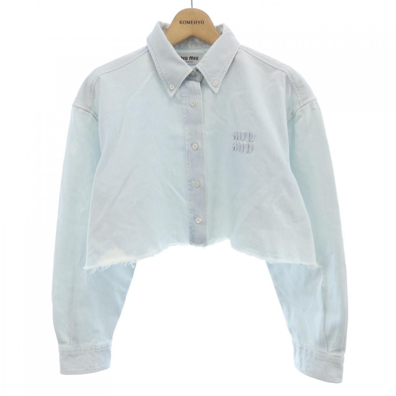 MIU MIU シャツ miu MIUMIU ミュウミュウ ポプリンシャツ MK1791 10RG