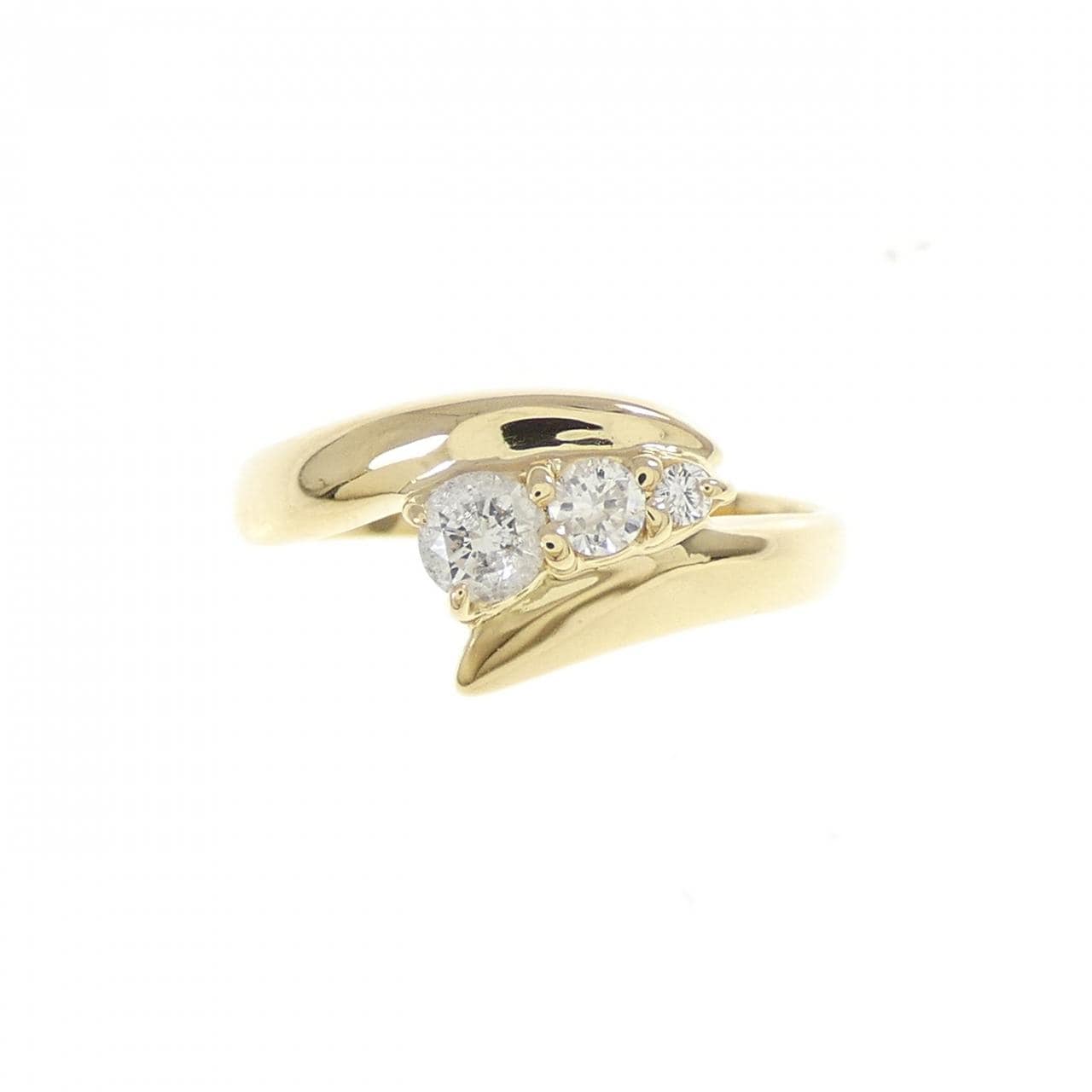 K18YG ダイヤモンド ピンキーリング 0.14CT