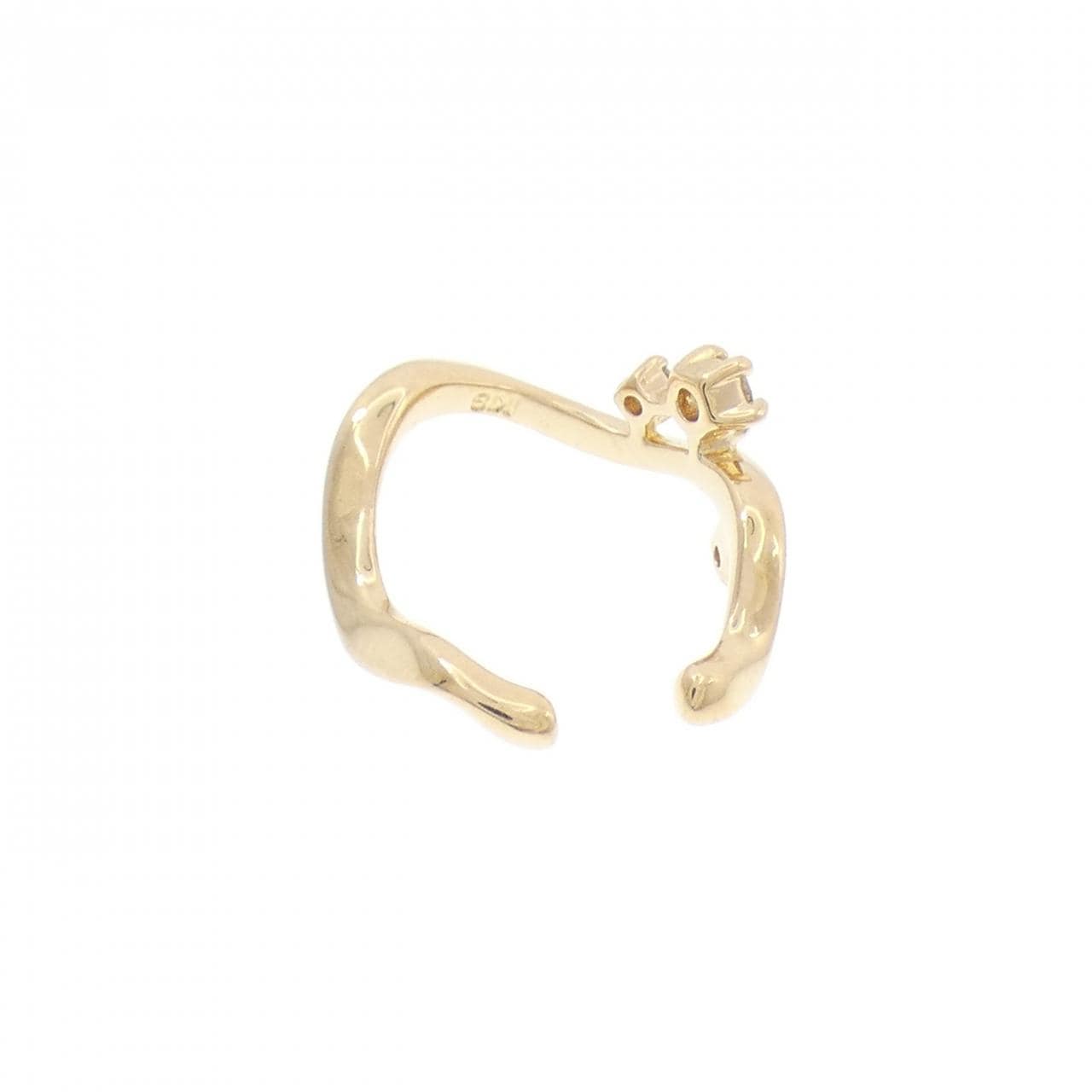 K18YG ダイヤモンド イヤーカフ 片耳