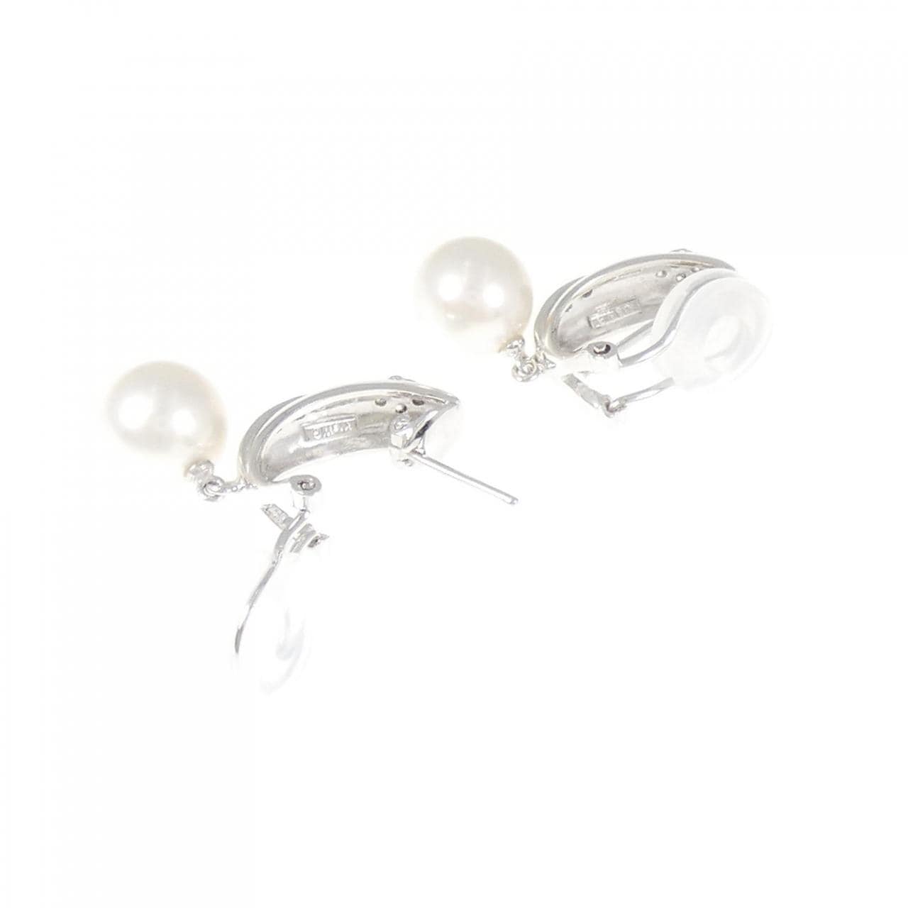 K18WG Akoya pearl earrings/earrings 8.0mm