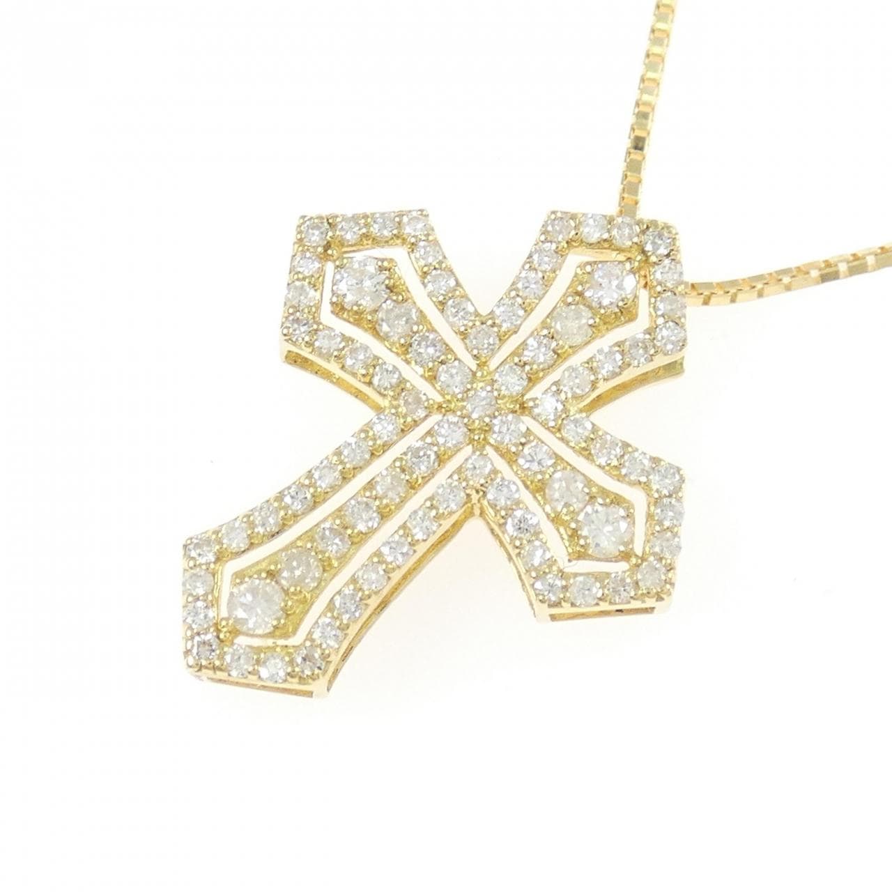 K18YG ダイヤモンド ネックレス 0.74CT