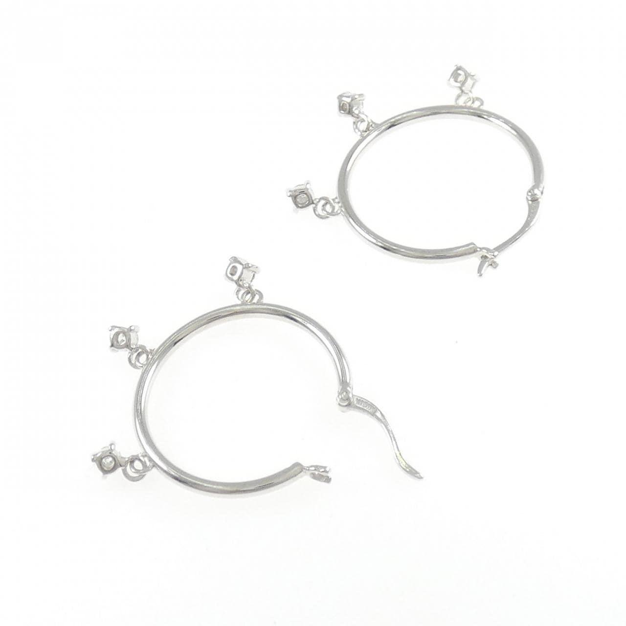 K18WG ダイヤモンド ピアス 0.30CT