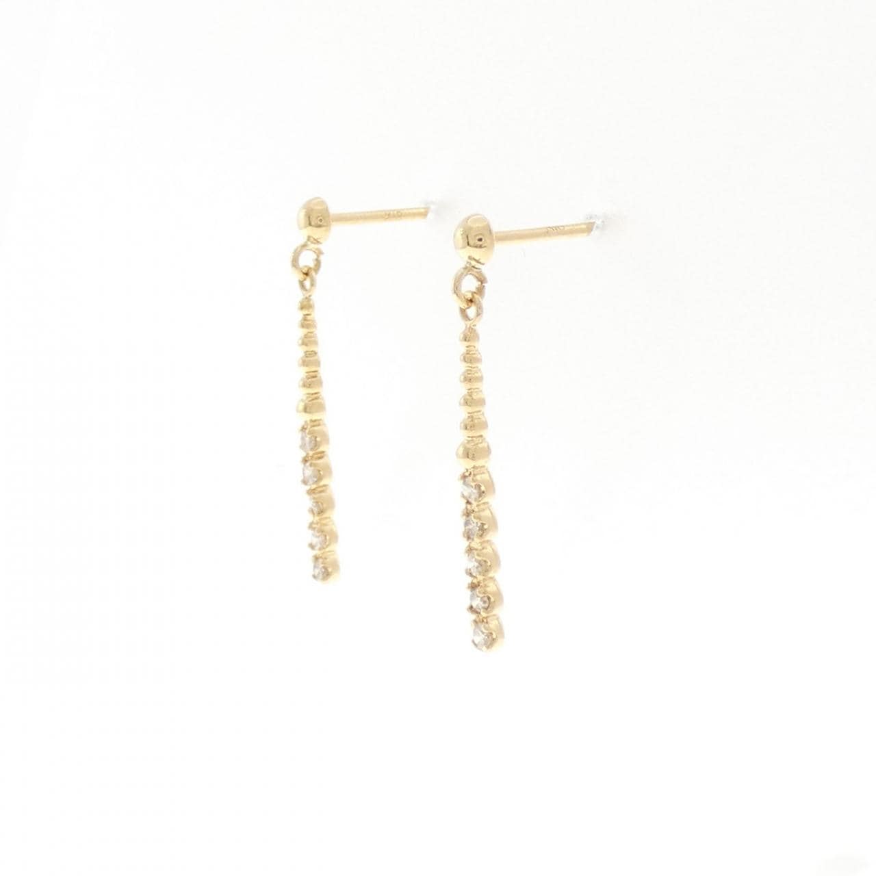 K18YG ダイヤモンド ピアス 0.10CT