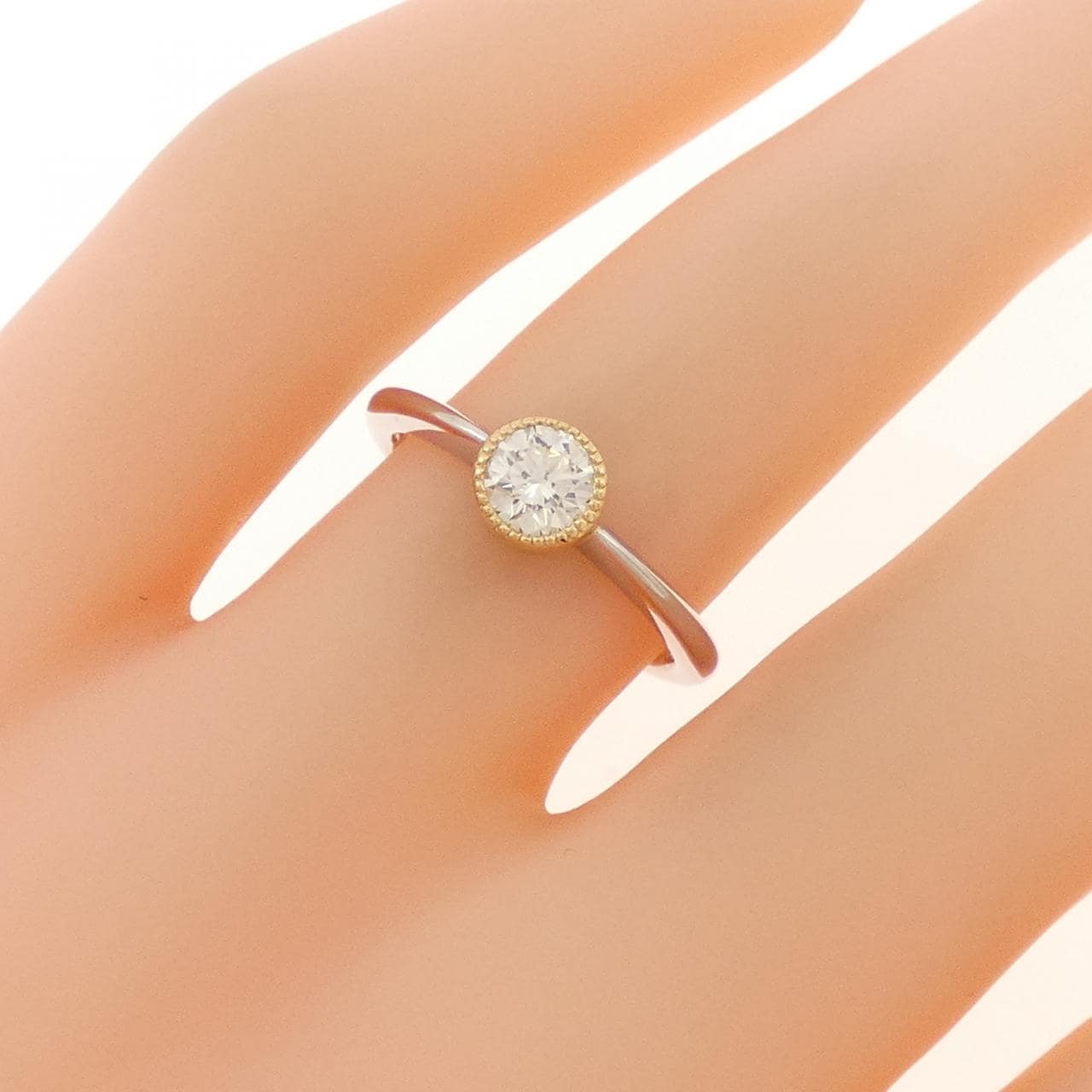 PT900/K18YG ダイヤモンド リング 0.340CT
