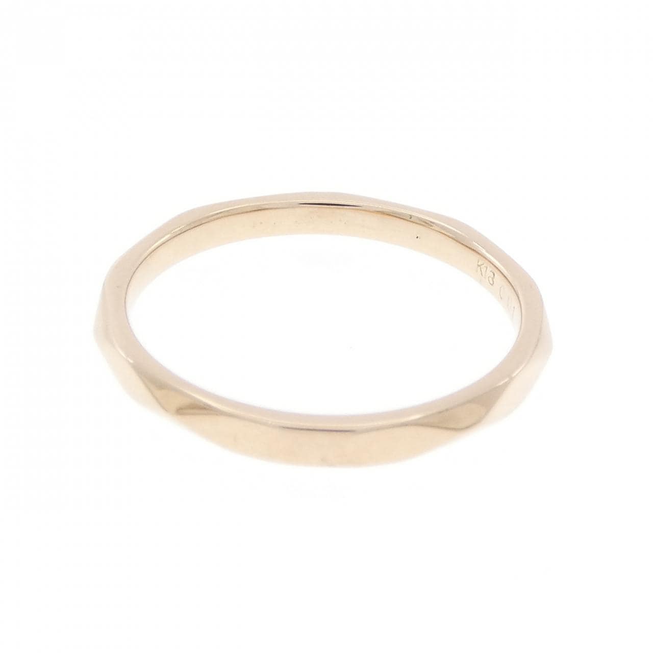 K18PG スリーストーン ダイヤモンド リング 0.01CT